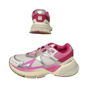 AMIRI MA Runners Pink and White Dad Sneakers. Size 8 Women’s